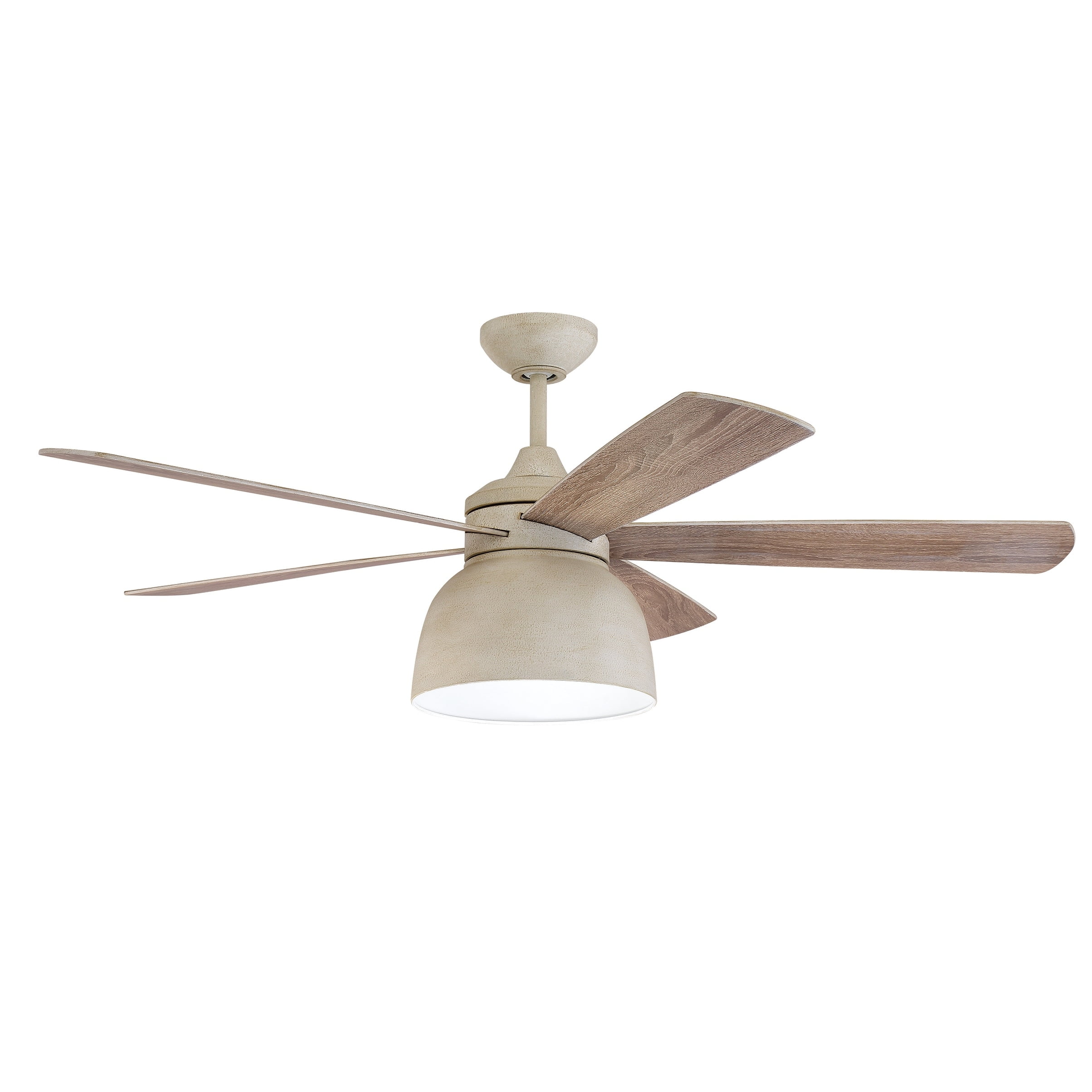Ventura 52" Cottage White Ceiling Fan with LED Light and Remote