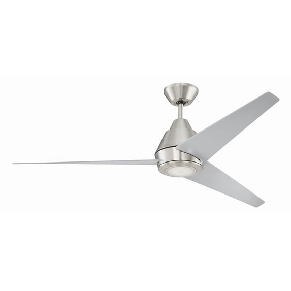 Craftmade 56" Acadian Ceiling Fan Brushed Nickel - Pull Chain