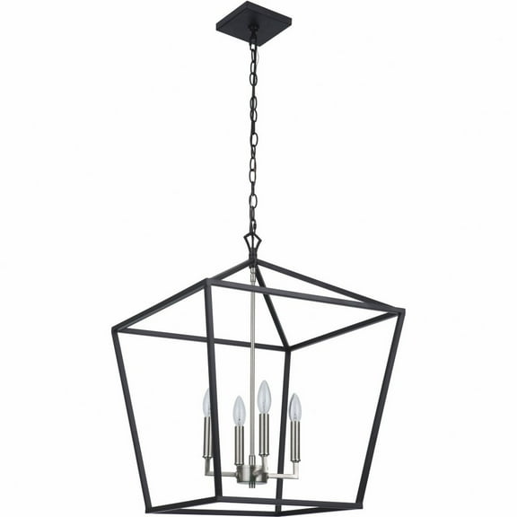 Craftmade 56336 Flynt Ii 4 Light 20" Wide Taper Candle Style Chandelier - Flat Black /