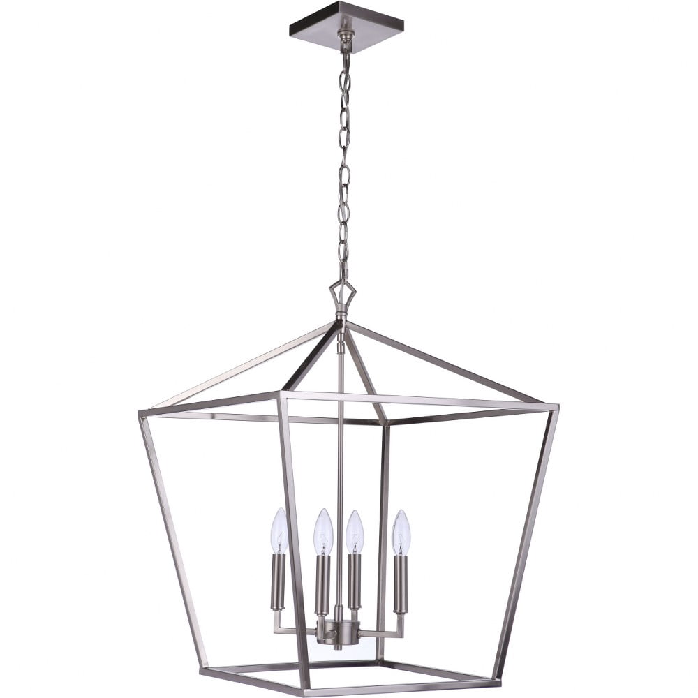Craftmade 56336-BNK Flynt Ii 4 Light 20" Wide Taper Candle Style Chandelier - Nickel