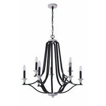Craftmade 57629 Esme 9 Light 31" Wide Taper Candle Style Chandelier - Flat Black / Matte