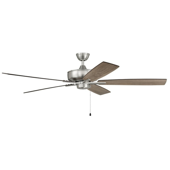 Craftmade  60" Super Pro Ceiling Fan Brushed Polished Nickel - Pull Chain