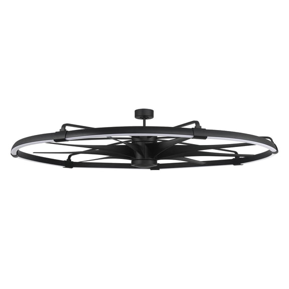 Axel 72 in. Flat Black Ceiling Fan w/ Integrated LED Light & Remote Control/Wi-Fi Included