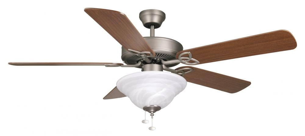 Two Light Nickel Ceiling Fan