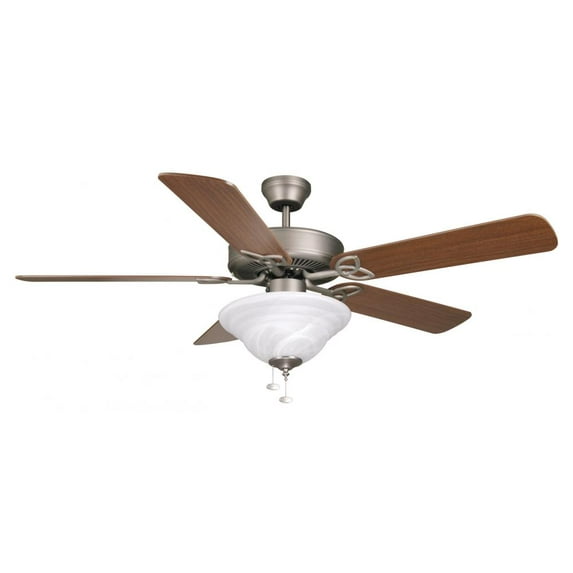 Two Light Nickel Ceiling Fan