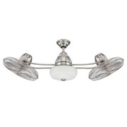 BW248BNK6-Craftmade Lighting-Bellows II - 48 Inch Dual Head Ceiling Fan-Brushed Polished Nickel Finish