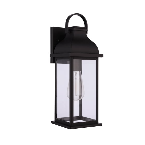 Craftmade - Bent Tree 1 Light 16 in. Midnight Finish Wall Mount Outdoor Lantern with Clear Glass Shade