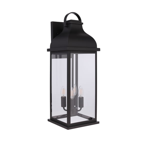 Craftmade - Bent Tree 4 Light 25.75 in. Midnight Finish Wall Mount Outdoor Lantern with Clear Glass Shade