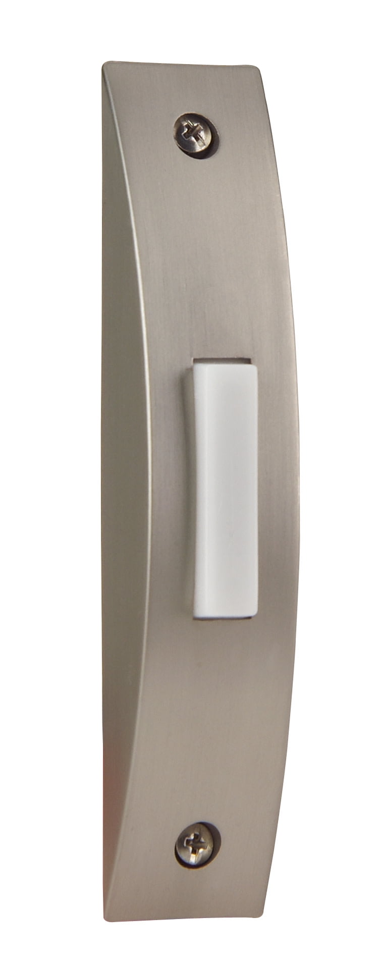 Brushed Nickel Contemporary LED Lighted Doorbell Button