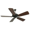 thumbnail image 1 of Ceiling Fan 54 Inches Wide By 8.86 Inches High   Flat Black Finish With Distressed Walnut Blade Finish Craftmade Lighting K10960, 1 of 11