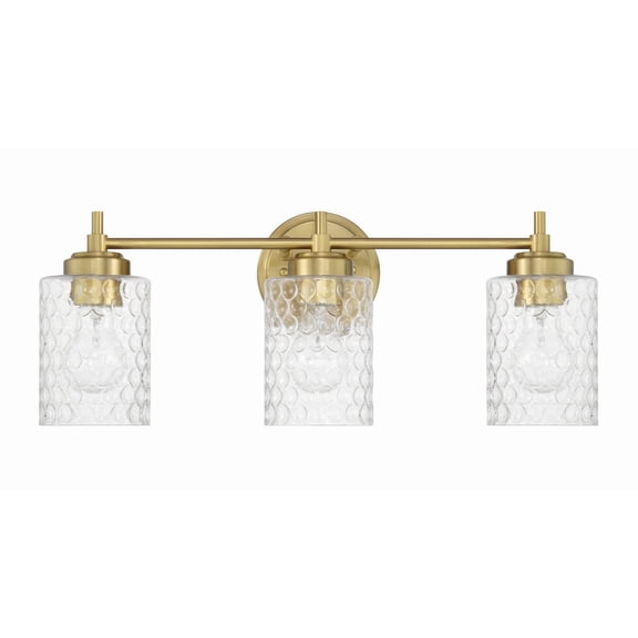 60503-SB Craftmade Lighting Claire - 3 Light Bath Vanity-8.75 Inch Tall and 21.13 Inch Wide-Satin Brass Finish