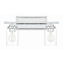 Craftmade - Clark 2 Light 17.38 in. Chrome Finish Vanity Light with Clear Glass