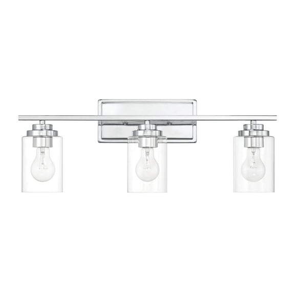 Craftmade - Clark 3 Light 24.75 in. Chrome Finish Vanity Light with Clear Glass