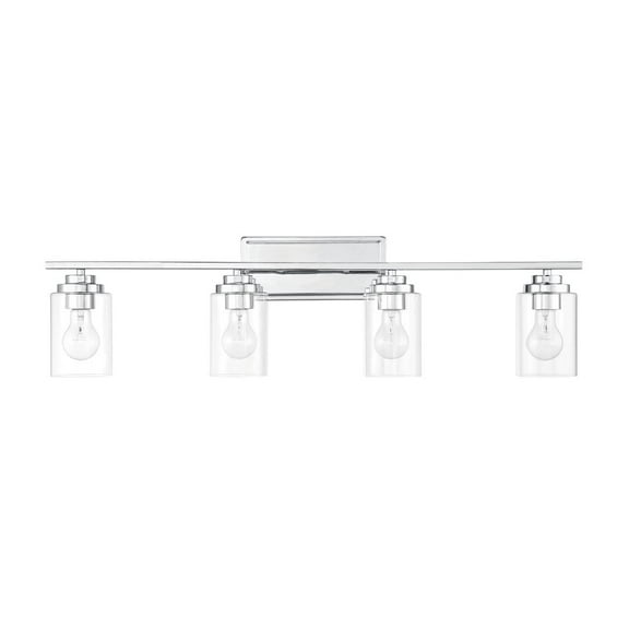 Craftmade - Clark 4 Light 35 in. Chrome Finish Vanity Light with Clear Glass