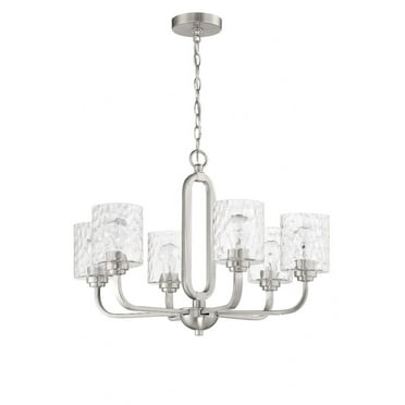 54226-BNK-Craftmade Lighting-Collins - 6 Light Chandelier-Brushed Polished Nickel Finish    -Traditional Installation