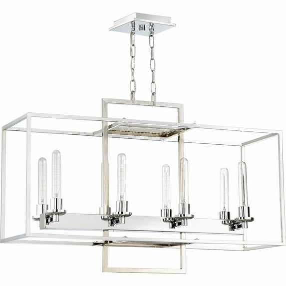 Craftmade Cubic 8 Light 12" Incandescent One Tier Mini Chandelier Chrome