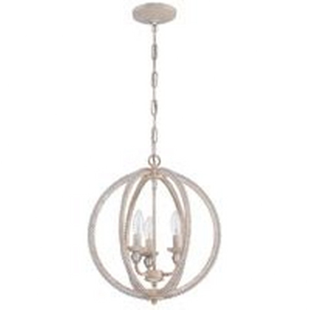 Elegant Mini Crystal Beaded Globe Chandelier in White