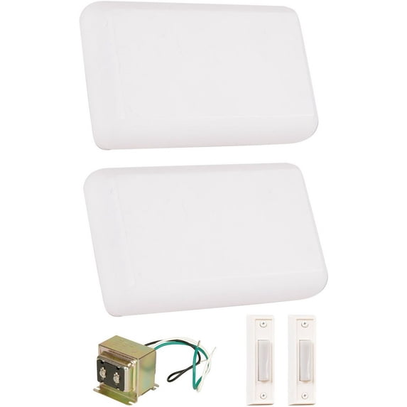 Craftmade Lighting - Builder - 8.38 Inch 2 Chime Kit with 2 White Buttons and