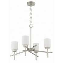 54624-SN Craftmade Lighting Cadence - 4 Light Chandelier-Satin Nickel Finish -Traditional Installation