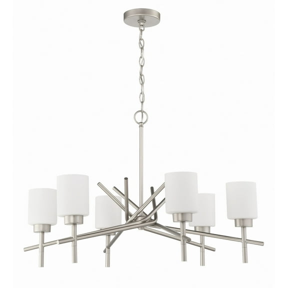 54626-SN Craftmade Lighting Cadence - 6 Light Chandelier-Satin Nickel Finish    -Traditional Installation