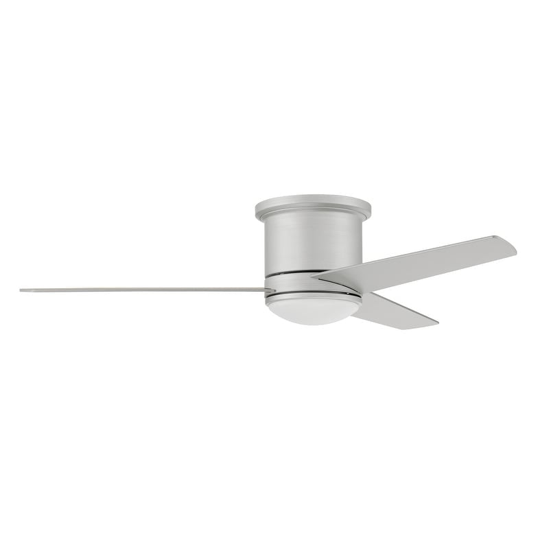 Cole 52'' Painted Nickel Flush Mount Ceiling Fan with LED Light