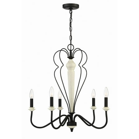 52525-CWESP Craftmade Lighting Anna - Five Light Chandelier     -Traditional Installation
