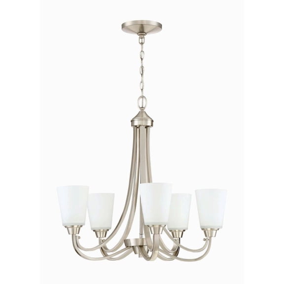 41925-BNK Craftmade Lighting Grace - Five Light Chandelier - 26 inches wide by 27 inches high-Brushed Polished Nickel Finish    -Traditional