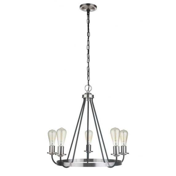 50325-FBBNK-Craftmade Lighting-Randolph - 5 Light Chandelier In Transitional/Modern and Contemporary Style-24 Inches Tall and 25 Inches Wide-Flat