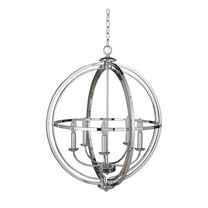 40135-CH Craftmade Lighting Berkeley - Five Light Foyer - 25.5 inches wide by 30.13 inches high-Chrome Finish    -Traditional Installation