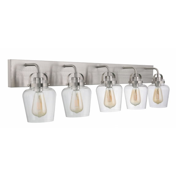 53505-BNK Craftmade Lighting Trystan 5 Light Transitional Bath Vanity in Transitional Style - 38 inches wide by 10 inches high-Brushed Polished Nickel