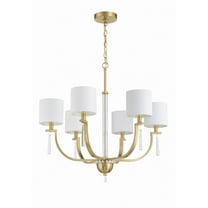 58226-SB Craftmade Lighting Fortuna - 6 Light Chandelier In Traditional Style-26 Inches Tall and 28 Inches Wide
