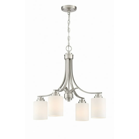 50524-BNK-WG Craftmade Lighting Bolden - Four Light Chandelier in Transitional Style - 23 inches wide by 22 inches high-Brushed Polished Nickel