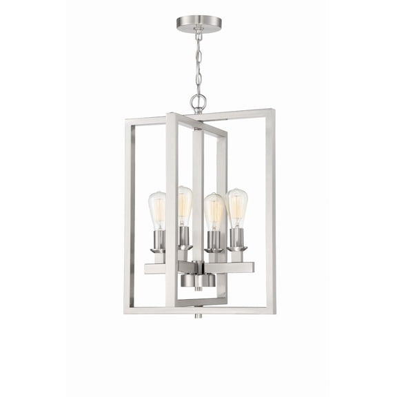 53134-BNK Craftmade Lighting Chicago - Four Light Foyer in Transitional Style - 18 inches wide by 25.5 inches high-Brushed Polished Nickel Finish