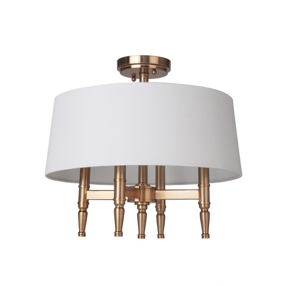 Designers Fountain Palencia 4-Light Semi-Flush Mount Ceiling Fixture - Artisan Pardo Wash & Clear Glass