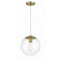 56891-SB Craftmade Lighting Gaze - 1 Light Pendant In Contemporary Style-10.88 Inches Tall and 10 Inches Wide-Satin Brass Finish-Clear Glass Color
