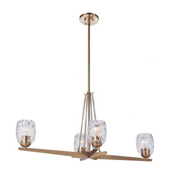 Craftmade Lighting - Guiding Star - 4 Light Linear Chandelier In Traditional