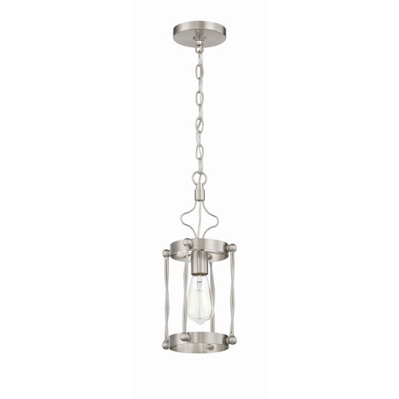 57091-BNK Craftmade Lighting Jolenne - 1 Light Mini Pendant In Traditional Style-15.94 Inches Tall and 6.97 Inches Wide-Brushed Polished Nickel Finish