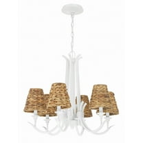 58326-MWW Craftmade Lighting Kokomo - 6 Light Chandelier-21 Inches Tall and 24 Inches Wide-Matte White Finish