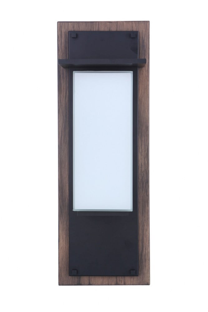 Whiskey Barrel and Midnight LED Wall Sconce with Frosted Glass