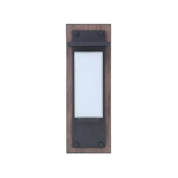 ZA2502-WBMN-LED Craftmade Lighting Outdoor Wall Lantern Transitional Glass Approved for Wet Locations in Transitional Style - 5.2 inches wide by 15