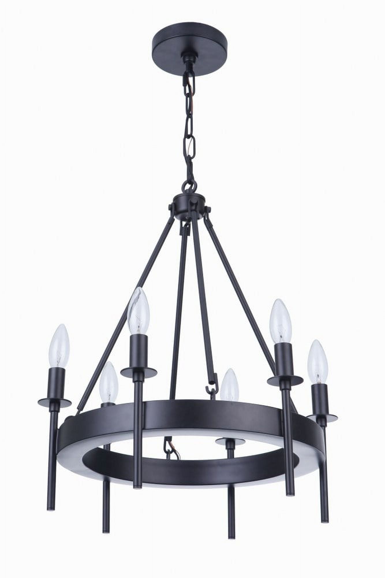 Mini Larrson Black Crystal 6-Light Indoor Chandelier