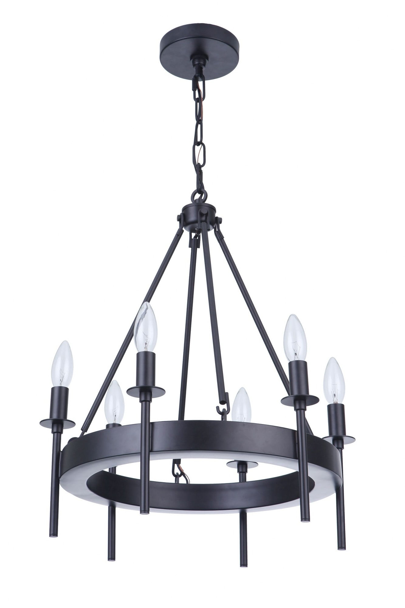 Mini Larrson Black Crystal 6-Light Indoor Chandelier
