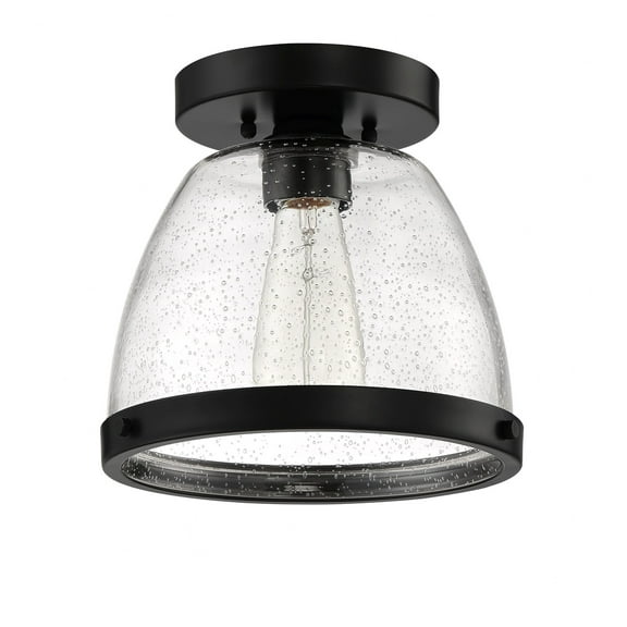 X1410-FB Craftmade Lighting Lodie - 1 Light Flush Mount-Flat Black Finish