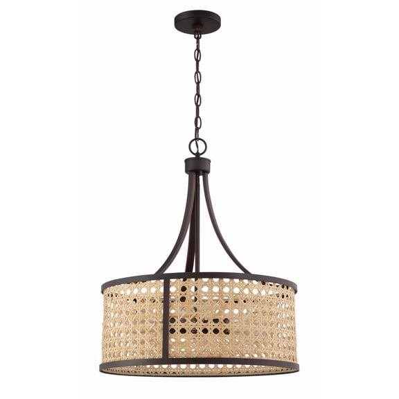 54596-ABZ Craftmade Lighting Malaya - 6 Light Pendant     -Traditional Installation