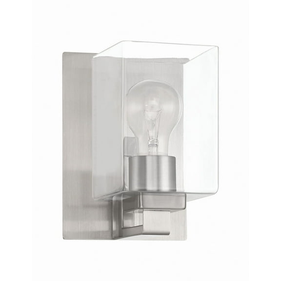 18506BNK1-Craftmade Lighting-McClane - 1 Light Wall Sconce-8 Inches Tall and 5.5 Inches Wide-Brushed Polished Nickel Finish