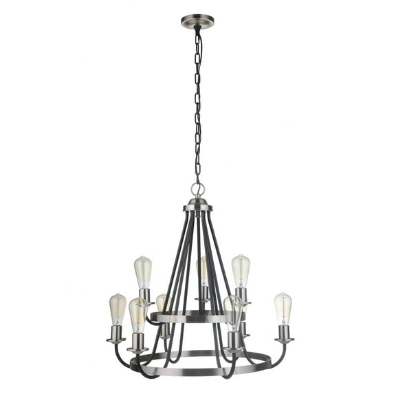 50329-FBBNK Craftmade Lighting Randolph - 9 Light Chandelier In Transitional/Modern and Contemporary Style-27 Inches Tall and 26 Inches Wide-Flat