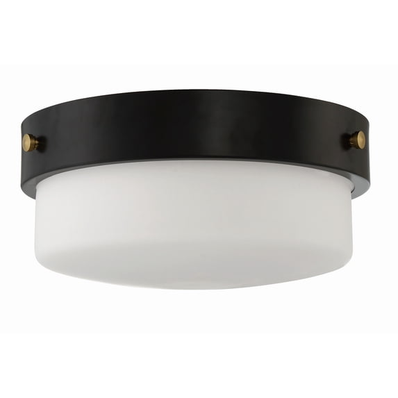 X3214-FB Craftmade Lighting Oak Street - 2 Light Flush Mount-Flat Black Finish