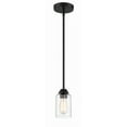 thumbnail image 1 of 53191-FB-Craftmade Lighting-Chicago - One Light Mini Pendant in Transitional Style - 5 inches wide by 7.75 inches high-Flat Black Finish, 1 of 2