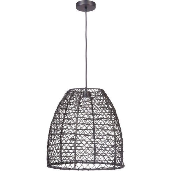 P920MBK1 Craftmade Lighting One Light Woven Pendant with Cord     -Traditional Installation