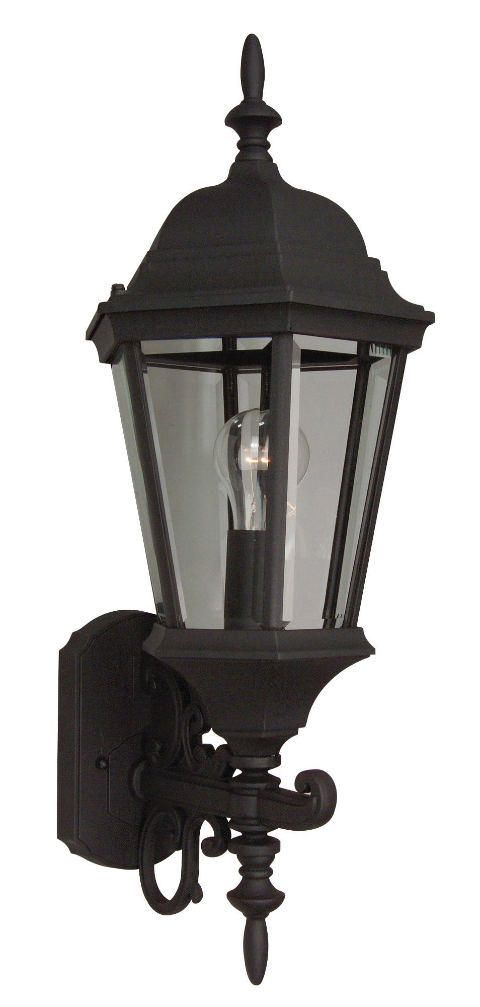 Classic Black Lantern-Style Outdoor Wall Light
